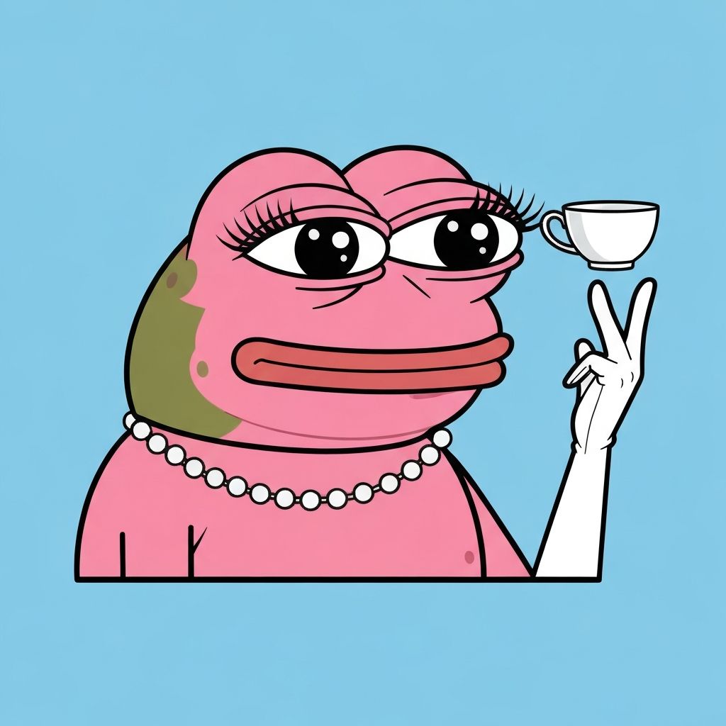 Madame holding a porcelain tea cup